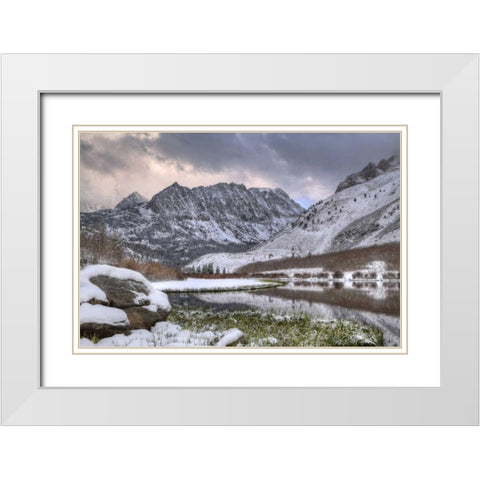 California, Sierra Nevada Spring at North Lake White Modern Wood Framed Art Print with Double Matting by Flaherty, Dennis