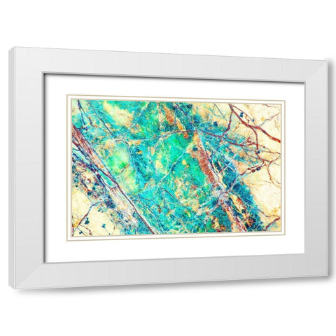 California Detail of marble rock patterns White Modern Wood Framed Art Print with Double Matting by Jaynes Gallery