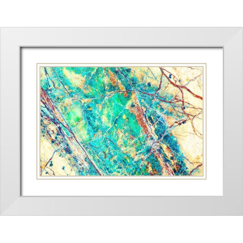 California Detail of marble rock patterns White Modern Wood Framed Art Print with Double Matting by Jaynes Gallery
