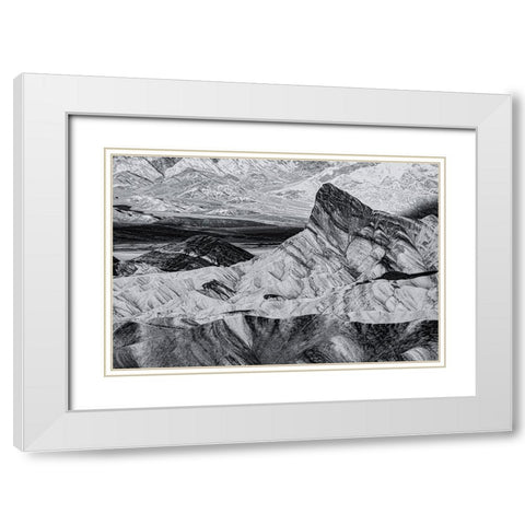 USA-Death Valley-Zabriskie Point White Modern Wood Framed Art Print with Double Matting by Theodore, George and Marilu