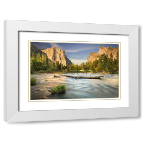 Valley View-Yosemite White Modern Wood Framed Art Print with Double Matting by Ford, John