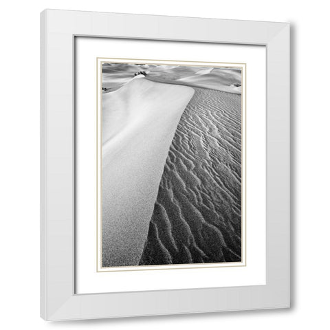 Dune Abstract-Death Valley White Modern Wood Framed Art Print with Double Matting by Ford, John