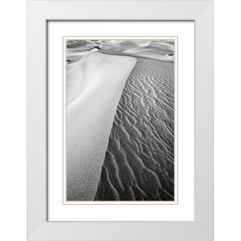 Dune Abstract-Death Valley White Modern Wood Framed Art Print with Double Matting by Ford, John