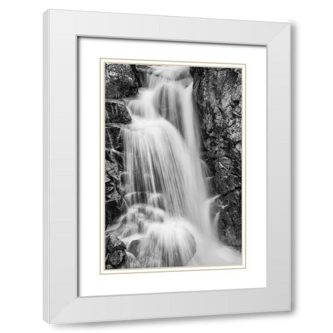 Wildcat Falls-Yosemite White Modern Wood Framed Art Print with Double Matting by Ford, John