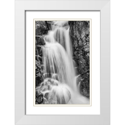 Wildcat Falls-Yosemite White Modern Wood Framed Art Print with Double Matting by Ford, John