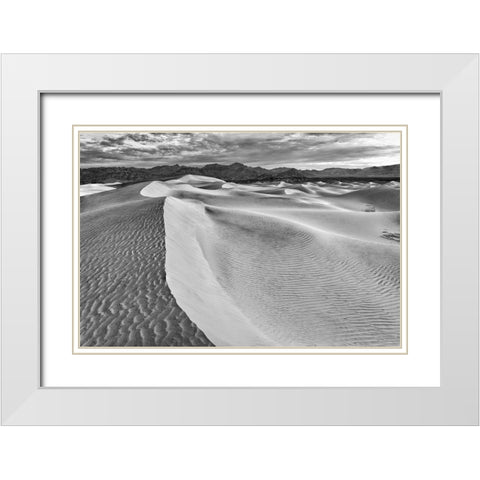 Mesquite Dunes-Death Valley National Park-California White Modern Wood Framed Art Print with Double Matting by Ford, John
