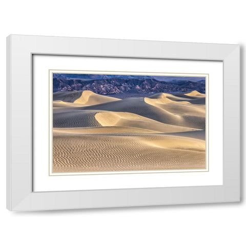 Mesquite Dunes-Death Valley National Park-California White Modern Wood Framed Art Print with Double Matting by Ford, John