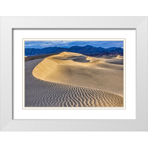 Mesquite Dunes-Death Valley National Park-California White Modern Wood Framed Art Print with Double Matting by Ford, John