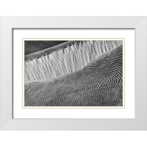Mesquite Dunes-Death Valley National Park-California White Modern Wood Framed Art Print with Double Matting by Ford, John