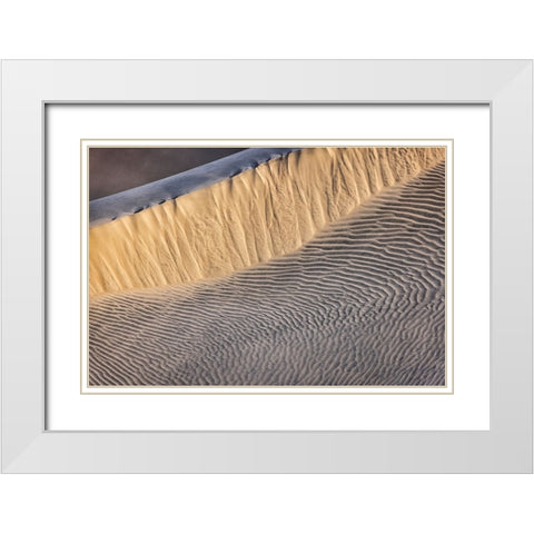 Mesquite Dunes-Death Valley National Park-California White Modern Wood Framed Art Print with Double Matting by Ford, John