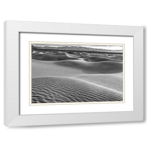 Mesquite Dunes-Death Valley National Park-California White Modern Wood Framed Art Print with Double Matting by Ford, John