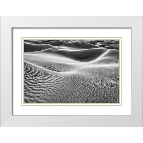 Mesquite Dunes-Death Valley National Park-California White Modern Wood Framed Art Print with Double Matting by Ford, John