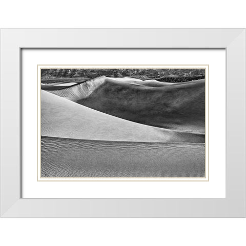 Mesquite Dunes-Death Valley National Park-California White Modern Wood Framed Art Print with Double Matting by Ford, John