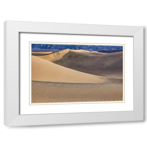 Mesquite Dunes-Death Valley National Park-California White Modern Wood Framed Art Print with Double Matting by Ford, John