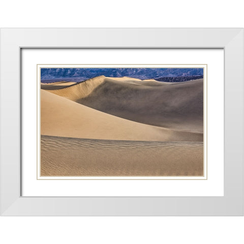 Mesquite Dunes-Death Valley National Park-California White Modern Wood Framed Art Print with Double Matting by Ford, John