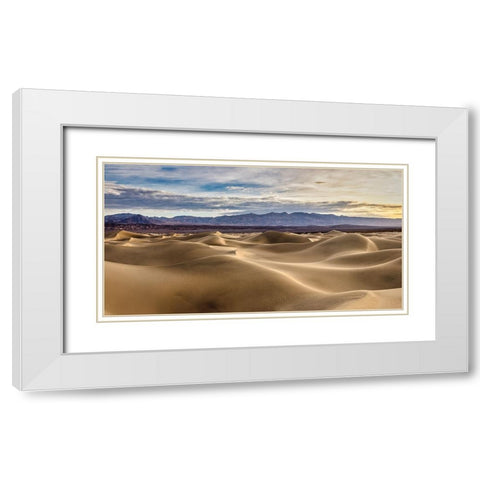 Mesquite Dunes-Death Valley National Park-California White Modern Wood Framed Art Print with Double Matting by Ford, John