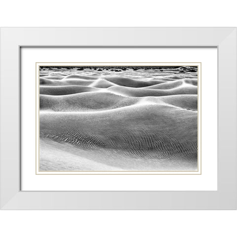 Mesquite Dunes-Death Valley National Park-California White Modern Wood Framed Art Print with Double Matting by Ford, John