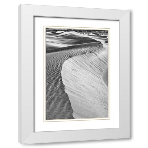 Mesquite Dunes-Death Valley National Park-California White Modern Wood Framed Art Print with Double Matting by Ford, John
