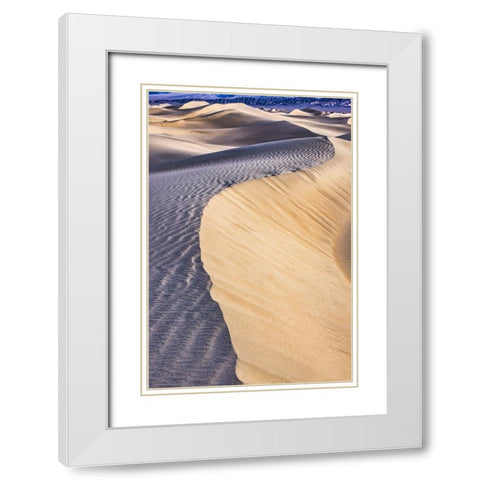 Mesquite Dunes-Death Valley National Park-California White Modern Wood Framed Art Print with Double Matting by Ford, John