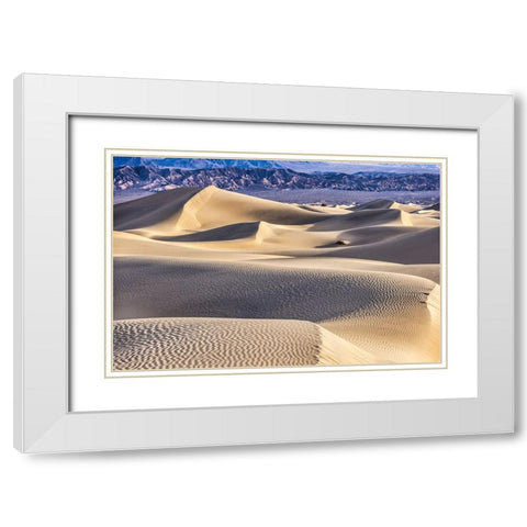 Mesquite Dunes-Death Valley National Park-California White Modern Wood Framed Art Print with Double Matting by Ford, John