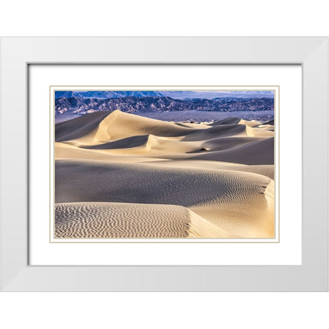 Mesquite Dunes-Death Valley National Park-California White Modern Wood Framed Art Print with Double Matting by Ford, John