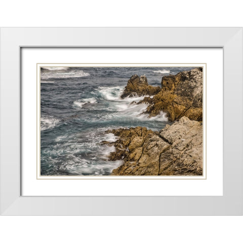 Garapata Beach-Carmel by the Sea-California White Modern Wood Framed Art Print with Double Matting by Ford, John