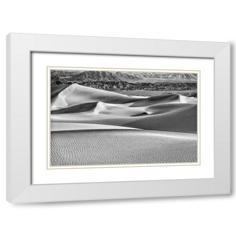 Mesquite Dunes-Death Valley National Park-California White Modern Wood Framed Art Print with Double Matting by Ford, John