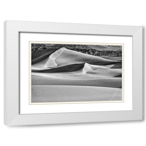 Mesquite Dunes-Death Valley National Park-California White Modern Wood Framed Art Print with Double Matting by Ford, John