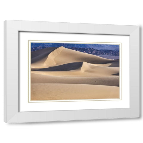 Mesquite Dunes-Death Valley National Park-California White Modern Wood Framed Art Print with Double Matting by Ford, John