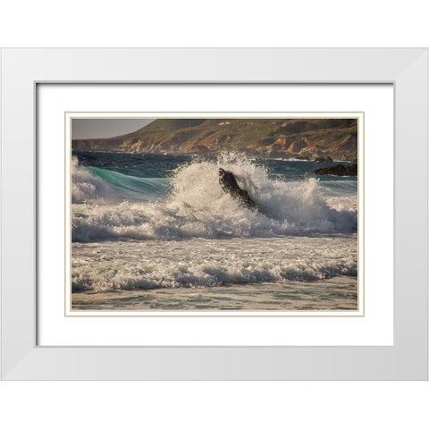 Garapata Beach-Carmel by the Sea-California White Modern Wood Framed Art Print with Double Matting by Ford, John