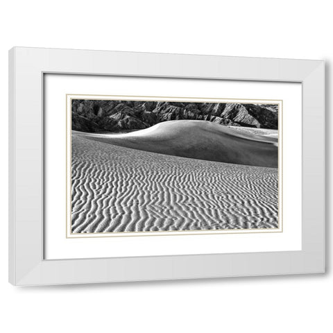 Mesquite Dunes-Death Valley National Park-California White Modern Wood Framed Art Print with Double Matting by Ford, John
