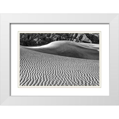 Mesquite Dunes-Death Valley National Park-California White Modern Wood Framed Art Print with Double Matting by Ford, John