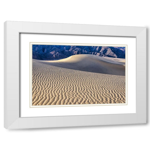 Mesquite Dunes-Death Valley National Park-California White Modern Wood Framed Art Print with Double Matting by Ford, John