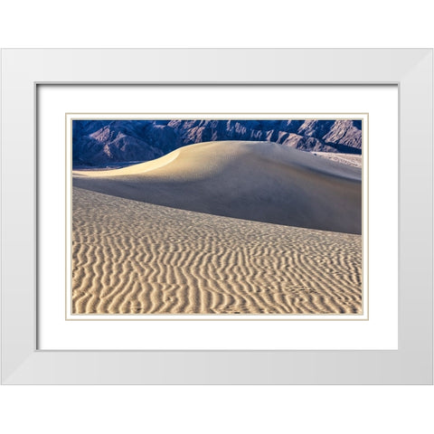 Mesquite Dunes-Death Valley National Park-California White Modern Wood Framed Art Print with Double Matting by Ford, John
