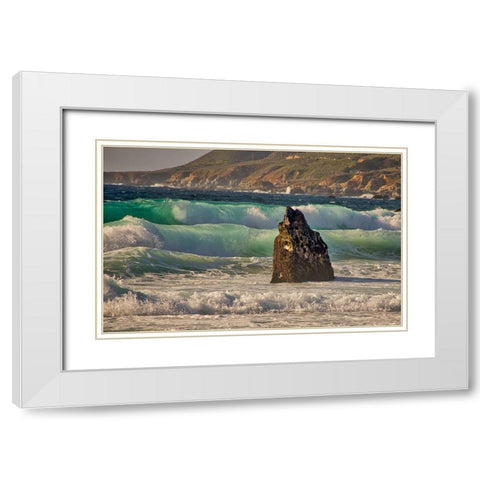 Garapata Beach-Carmel by the Sea-California White Modern Wood Framed Art Print with Double Matting by Ford, John