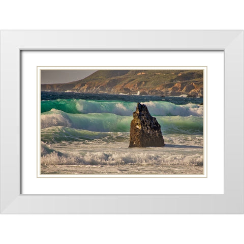 Garapata Beach-Carmel by the Sea-California White Modern Wood Framed Art Print with Double Matting by Ford, John