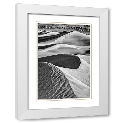 Mesquite Dunes-Death Valley National Park-California White Modern Wood Framed Art Print with Double Matting by Ford, John