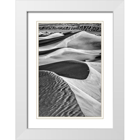 Mesquite Dunes-Death Valley National Park-California White Modern Wood Framed Art Print with Double Matting by Ford, John
