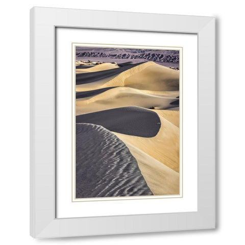 Mesquite Dunes-Death Valley National Park-California White Modern Wood Framed Art Print with Double Matting by Ford, John