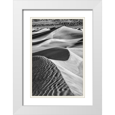 Mesquite Dunes-Death Valley National Park-California White Modern Wood Framed Art Print with Double Matting by Ford, John