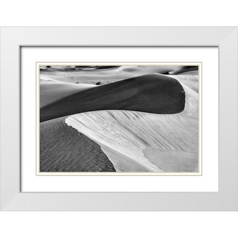 Mesquite Dunes-Death Valley National Park-California White Modern Wood Framed Art Print with Double Matting by Ford, John