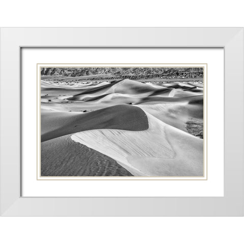 Mesquite Dunes-Death Valley National Park-California White Modern Wood Framed Art Print with Double Matting by Ford, John