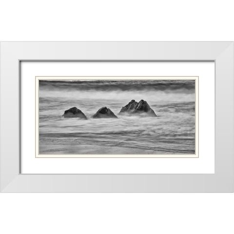 Garapata Beach-Carmel by the Sea-California White Modern Wood Framed Art Print with Double Matting by Ford, John