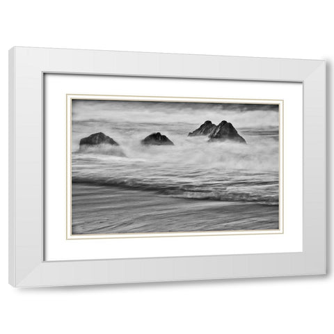 Garapata Beach-Carmel by the Sea-California White Modern Wood Framed Art Print with Double Matting by Ford, John