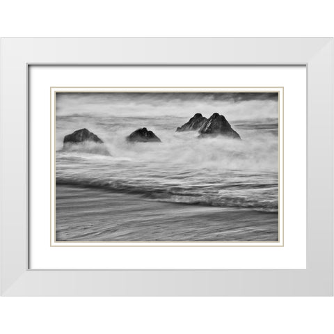 Garapata Beach-Carmel by the Sea-California White Modern Wood Framed Art Print with Double Matting by Ford, John