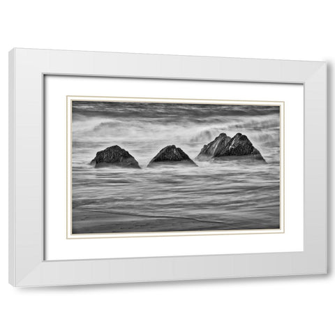 Garapata Beach-Carmel by the Sea-California White Modern Wood Framed Art Print with Double Matting by Ford, John