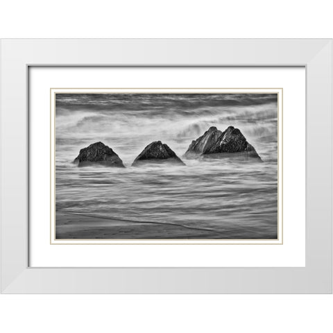 Garapata Beach-Carmel by the Sea-California White Modern Wood Framed Art Print with Double Matting by Ford, John