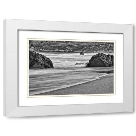 Garapata Beach-Carmel by the Sea-California White Modern Wood Framed Art Print with Double Matting by Ford, John