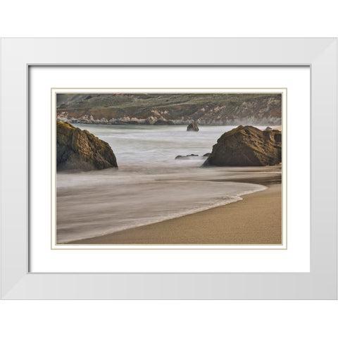 Garapata Beach-Carmel by the Sea-California White Modern Wood Framed Art Print with Double Matting by Ford, John