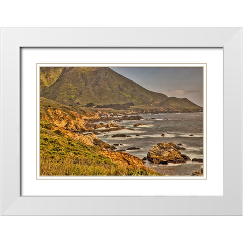 Garapata Beach-Carmel by the Sea-California White Modern Wood Framed Art Print with Double Matting by Ford, John